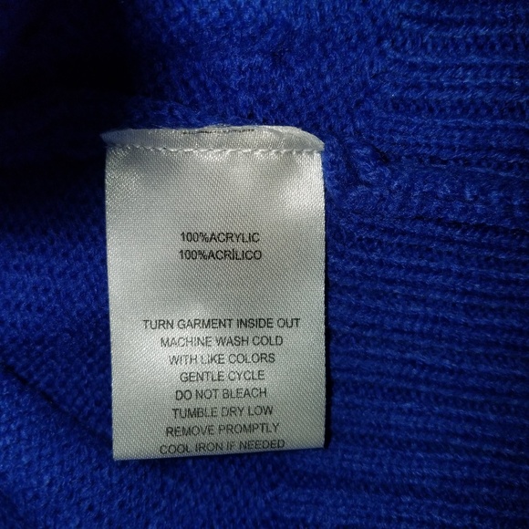 Sag Harbor Royal Blue 3/4 Sleeve Sweater S-M - Picture 5 of 5